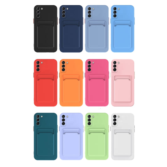 For Samsung Galaxy A14 5G Skin Feel Card TPU Contrast Color Button Phone Case(White) by buy2fix