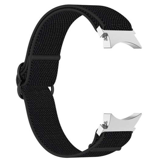 For Samsung Galaxy Watch 5 44mm Nylon Stretch Black Buckle Watch Band(Black) by buy2fix