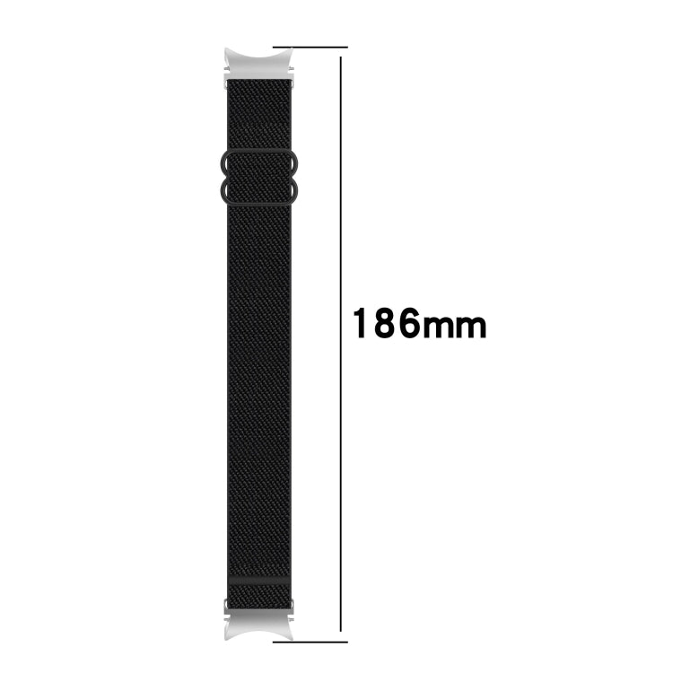 For Samsung Galaxy Watch 5 44mm Nylon Stretch Black Buckle Watch Band(Black) by buy2fix