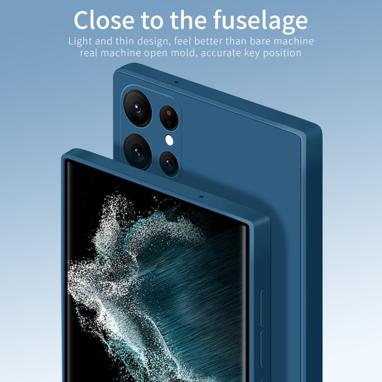 For Samsung Galaxy S23 Ultra 5G PINWUYO Sense Series Liquid Silicone TPU Phone Case(Blue) - Galaxy S23 Ultra 5G Cases by PINWUYO | Online Shopping UK | buy2fix