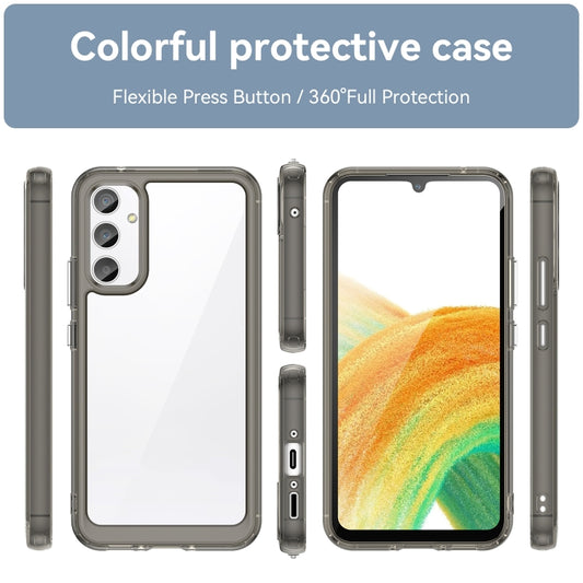 For Samsung Galaxy A34 5G Colorful Series Acrylic + TPU Phone Case(Transparent Grey) by buy2fix