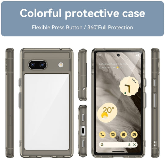 For Google Pixel 7a Colorful Series Acrylic + TPU Phone Case(Transparent Grey) by buy2fix