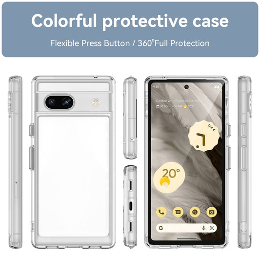 For Google Pixel 7a Colorful Series Acrylic + TPU Phone Case(Transparent) by buy2fix