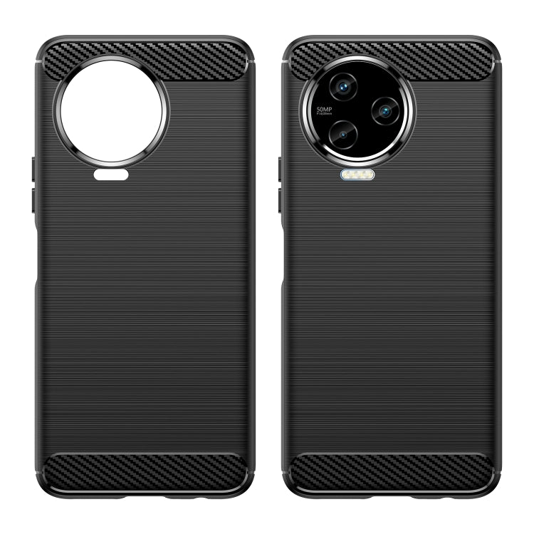 For Infinix Note 12 2023 Brushed Texture Carbon Fiber TPU Phone Case(Black) - Infinix Cases by buy2fix | Online Shopping UK | buy2fix