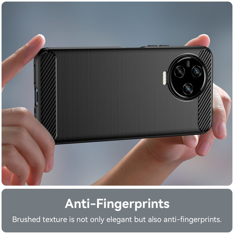 For Infinix Note 12 2023 Brushed Texture Carbon Fiber TPU Phone Case(Black) - Infinix Cases by buy2fix | Online Shopping UK | buy2fix