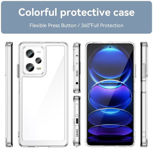 For Xiaomi Redmi Note 12 Pro Speed Colorful Series Acrylic + TPU Phone Case(Transparent) by buy2fix