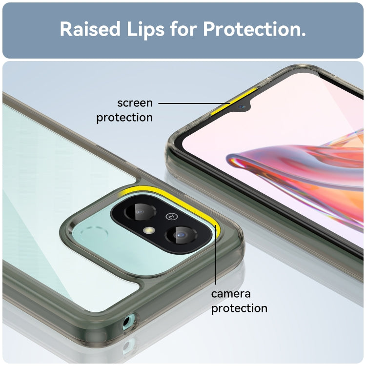 For Xiaomi Redmi 12C Colorful Series Acrylic + TPU Phone Case(Transparent Grey) by buy2fix