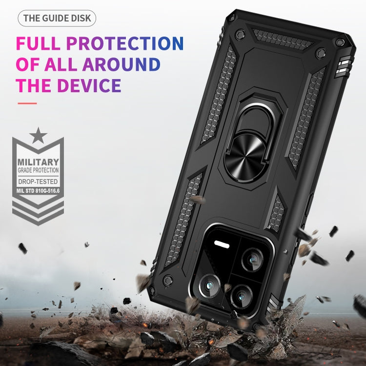 For Xiaomi 13 Pro Shockproof TPU + PC Phone Case with Holder(Black) - Xiaomi Cases by buy2fix | Online Shopping UK | buy2fix