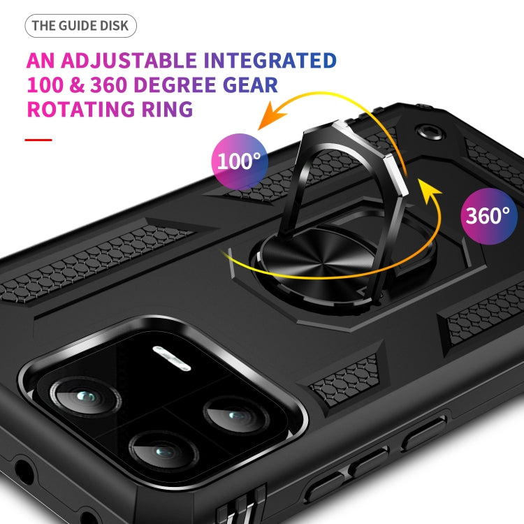 For Xiaomi 13 Pro Shockproof TPU + PC Phone Case with Holder(Black) - Xiaomi Cases by buy2fix | Online Shopping UK | buy2fix