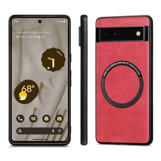 For Google Pixel 6A Solid Color Leather Phone Case(Red) by buy2fix