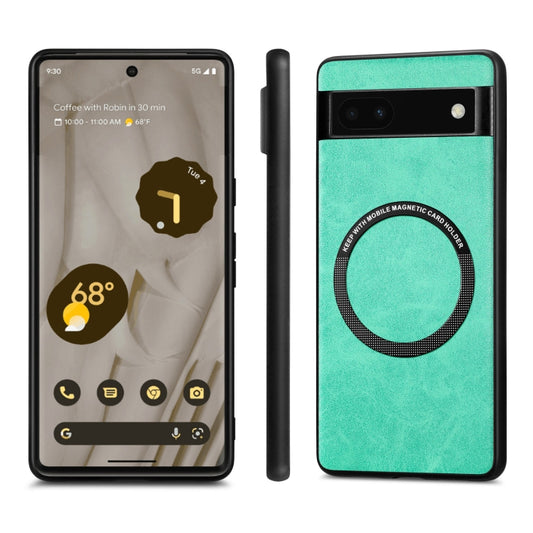 For Google Pixel 6A Solid Color Leather Phone Case(Green) by buy2fix