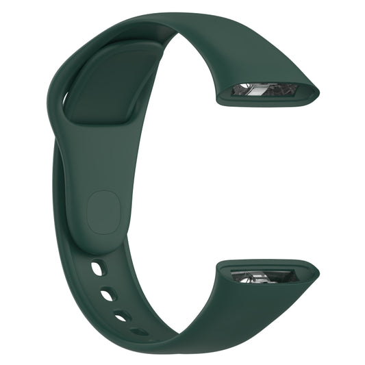 For Redmi Watch 3 Loop Type Solid Color Silicone Watch Band(Dark Green) by buy2fix