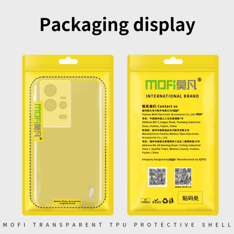 For vivo Y02 4G MOFI Ming Series Ultra-thin TPU Phone Case(Transparent) by MOFI