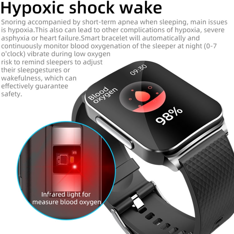 EP03 1.83 inch Color Screen Smart Watch,Support Heart Rate Monitoring / Blood Pressure Monitoring(Silver) by buy2fix