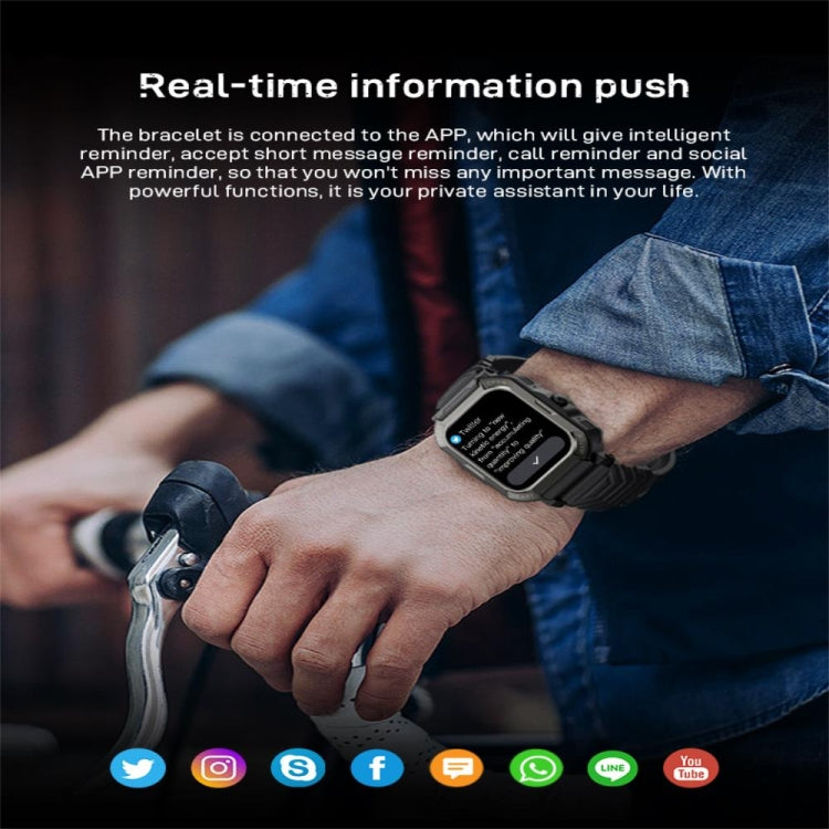 H30 1.91 inch Color Screen Smart Watch,Support Heart Rate Monitoring / Blood Pressure Monitoring(Silver) by buy2fix