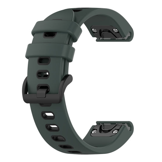 For Amazfit Falcon 22mm Two-Color Sports Silicone Watch Band(Armygreen+Black) by buy2fix