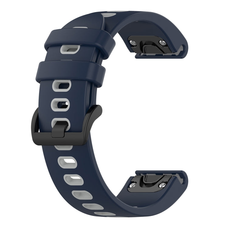 For Amazfit Falcon 22mm Two-Color Sports Silicone Watch Band(Midnight Blue + Gray) - Watch Bands by buy2fix | Online Shopping UK | buy2fix