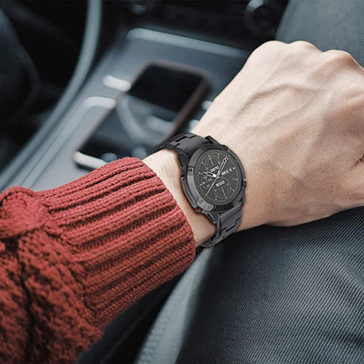 For Amazfit Falcon 22mm Titanium Alloy Watch Band(Black) by buy2fix