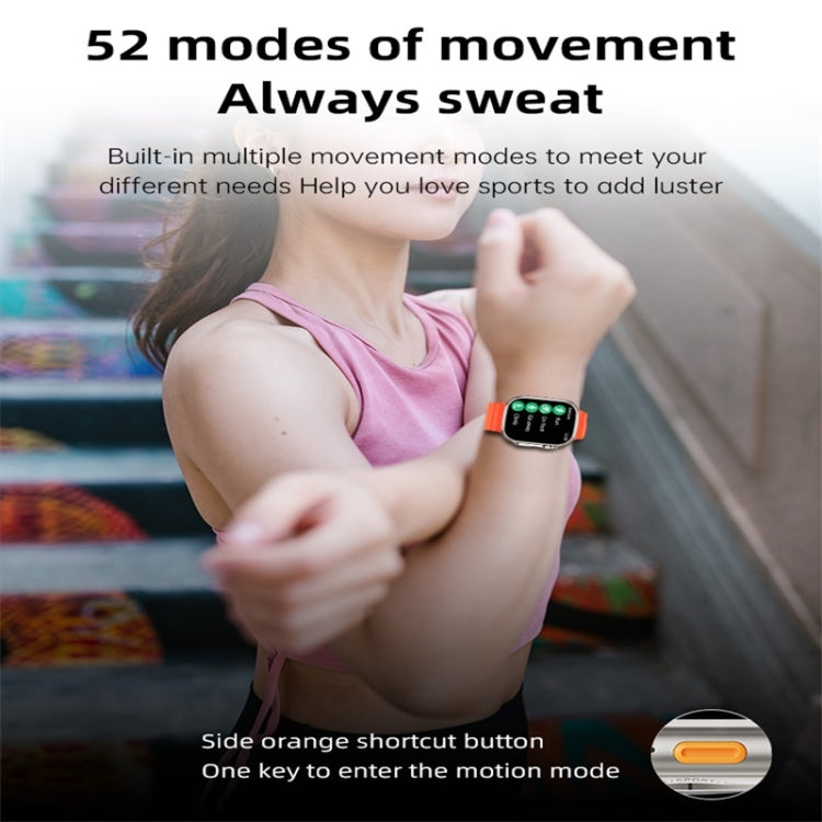 WS68 ULTRA 1.85 inch Color Screen Smart Watch,Support Heart Rate Monitoring / Blood Pressure Monitoring(Gold) by buy2fix