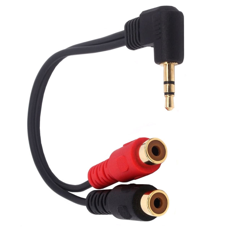 JUNSUNMAY 3.5mm Male Elbow to Dual RCA Stereo Audio Cable Adapter 20cm - Audio Adapter by JUNSUNMAY | Online Shopping UK | buy2fix