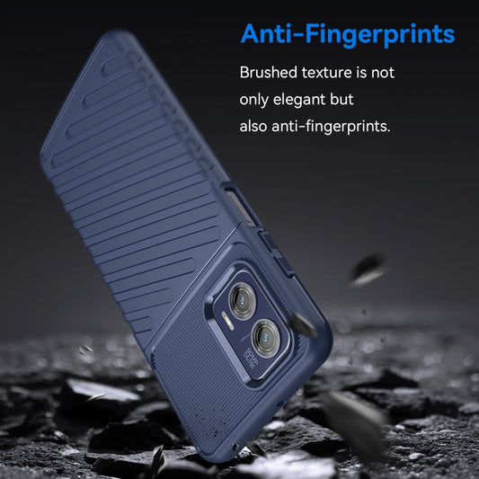 For Motorola Moto G73 Thunderbolt Shockproof TPU Protective Soft Phone Case(Blue) by buy2fix