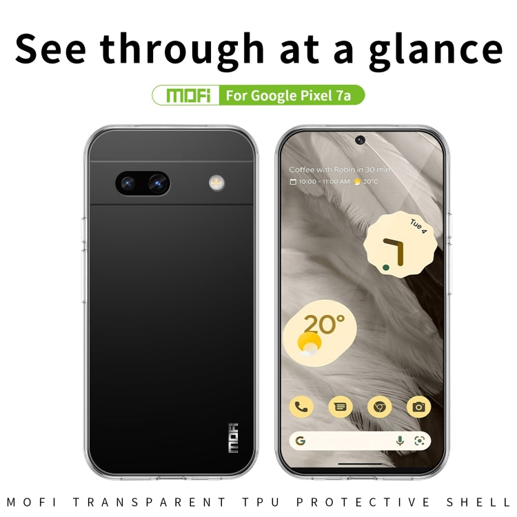 For Google Pixel 7A MOFI Ming Series Ultra-thin TPU Phone Case(Transparent) - Google Cases by MOFI | Online Shopping UK | buy2fix