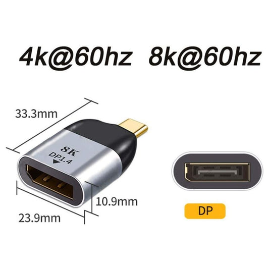 USB Type C to DP Display Port Converter 4K 60hz for Tablet Phone Laptop - Cable & Adapters by buy2fix | Online Shopping UK | buy2fix