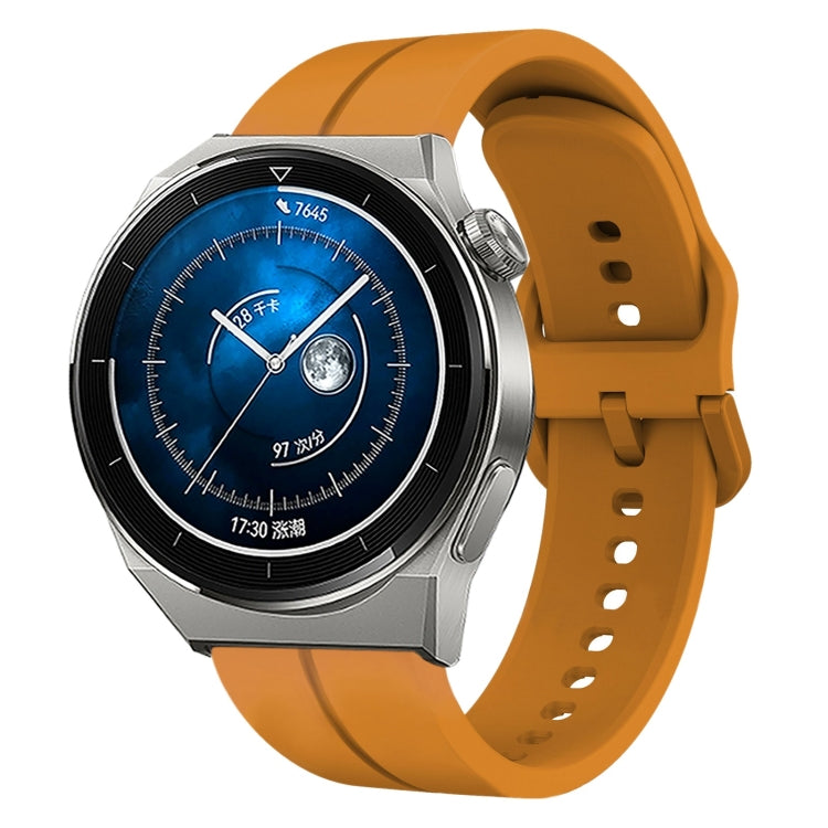 For Huawei Watch GT3 Pro 46mm 22mm Loop Silicone Watch Band(Amber Yellow) - Watch Bands by buy2fix | Online Shopping UK | buy2fix
