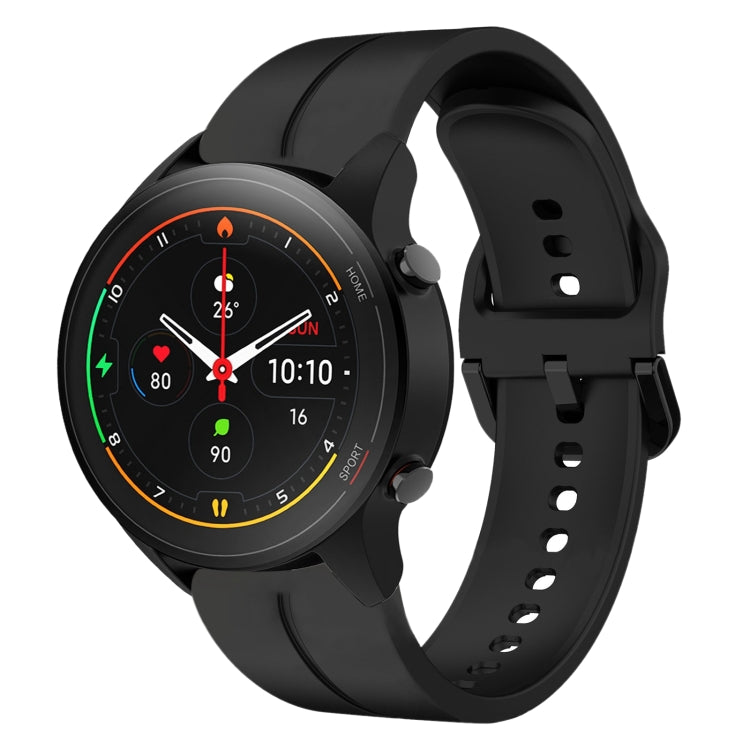For Xiaomi MI Watch S1 Pro 22mm Loop Silicone Watch Band(Black) - Watch Bands by buy2fix | Online Shopping UK | buy2fix
