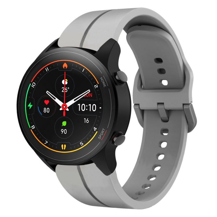 For Xiaomi MI Watch S1 Pro 22mm Loop Silicone Watch Band(Grey) - Watch Bands by buy2fix | Online Shopping UK | buy2fix