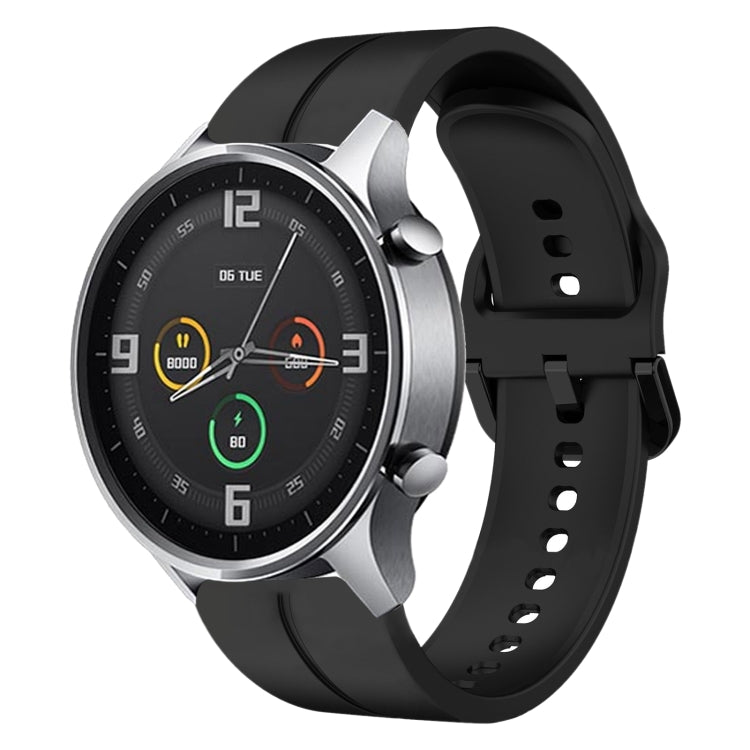 For Xiaomi MI Watch Color 22mm Loop Silicone Watch Band(Black) - Watch Bands by buy2fix | Online Shopping UK | buy2fix