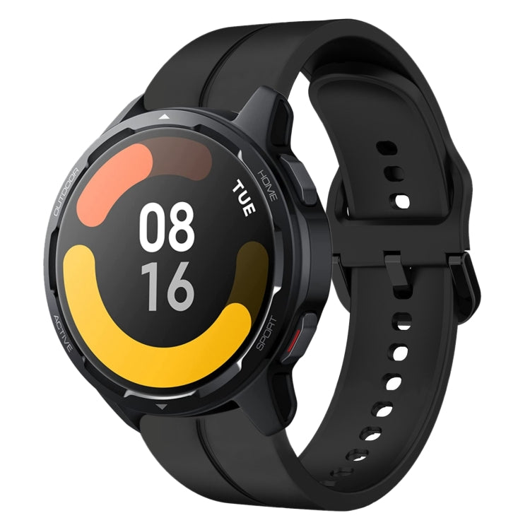 For Xiaomi MI Watch S1 Active 22mm Loop Silicone Watch Band(Black) - Watch Bands by buy2fix | Online Shopping UK | buy2fix