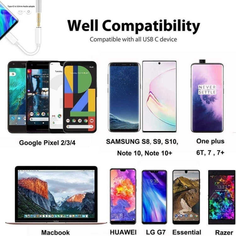 Type C to 3.5mm Female Headphone Jack Adapter by buy2fix