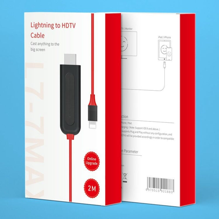 2m 8 Pin to HDMI Adapter Cable Video Sync Screen Converter for iPad iPhone by buy2fix