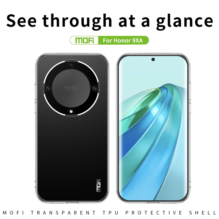 For Honor X9A MOFI Ming Series Ultra-thin TPU Phone Case(Transparent) - Honor Cases by MOFI | Online Shopping UK | buy2fix