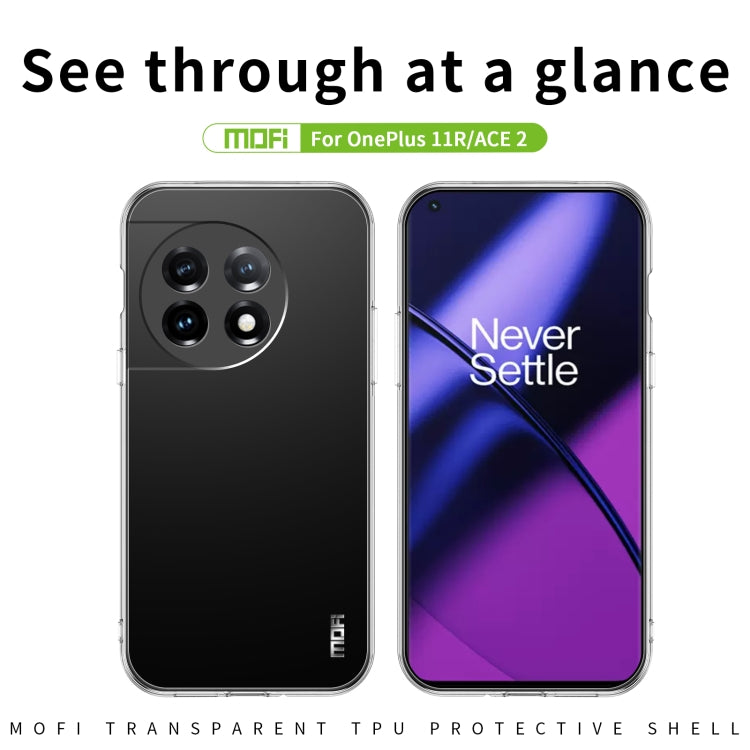 For OnePlus 11R / Ace 2 MOFI Ming Series Ultra-thin TPU Phone Case(Transparent) - OnePlus Cases by MOFI | Online Shopping UK | buy2fix