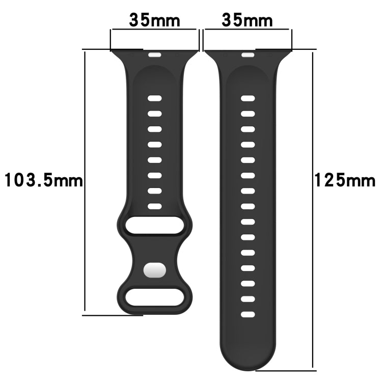 Butterfly Buckle Two-Color Silicone Watch Band For Apple Watch Ultra 49mm(Midnight Blue + Red) - Watch Bands by buy2fix | Online Shopping UK | buy2fix