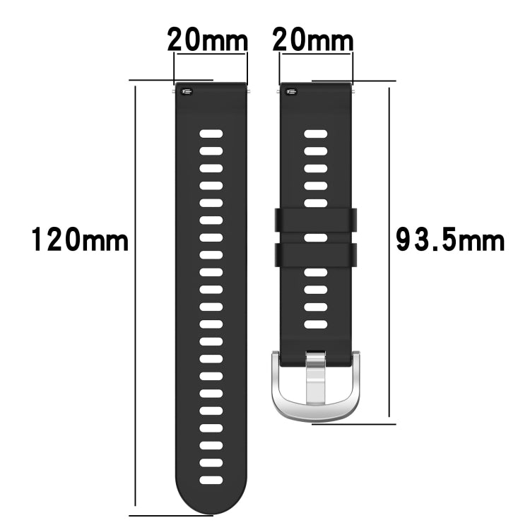 For Garmin Vivomove Trend 20mm Cross Textured Solid Color Silicone Watch Band(Light Grey) by buy2fix