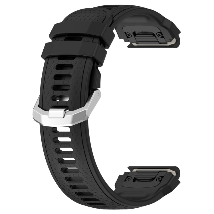 For Amazfit Falcon Dotted Steel Buckle Solid Color Silicone Watch Band(Black) - Watch Bands by buy2fix | Online Shopping UK | buy2fix