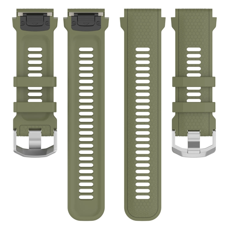 For Amazfit Falcon Dotted Steel Buckle Solid Color Silicone Watch Band(Jungle Green) - Watch Bands by buy2fix | Online Shopping UK | buy2fix