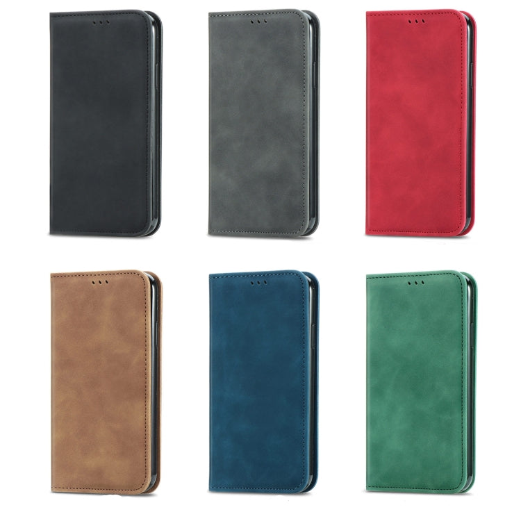 For Honor X6 Retro Skin Feel Magnetic Flip Leather Phone Case(Brown) by buy2fix