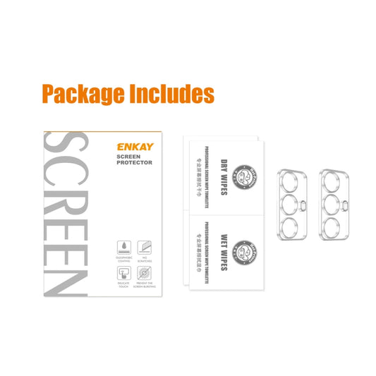 For Motorola Moto G Play 2023 2pcs ENKAY Hat-Prince 9H Rear Camera Lens Tempered Glass Film by ENKAY