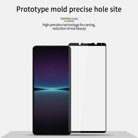 For Sony Xperia 1 V PINWUYO 9H 2.5D Full Screen Tempered Glass Film(Black) by PINWUYO