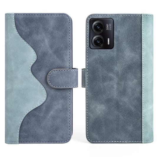 For Motorola Moto G73 Stitching Horizontal Flip Leather Phone Case(Blue) by buy2fix