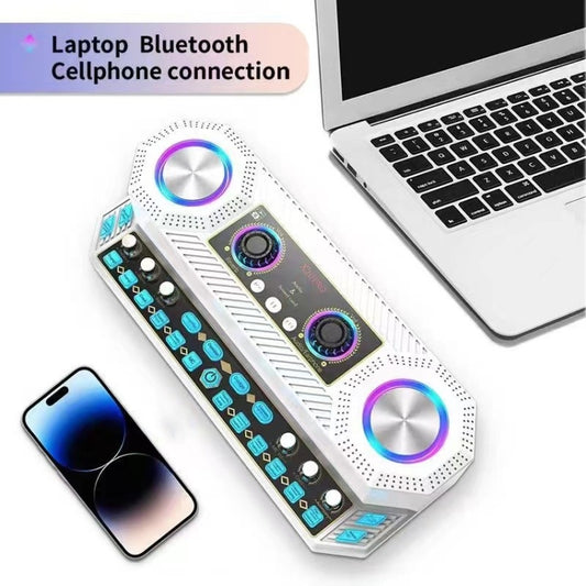 X20 Multifunction Singing Sound Card Audio Machine Square Dance Karaoke Wireless Bluetooth Speaker by buy2fix