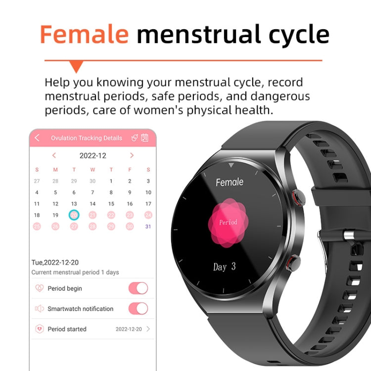 E09 1.32 inch Color Screen Smart Watch,Support Heart Rate Monitoring / Blood Pressure Monitoring(Silver) by buy2fix