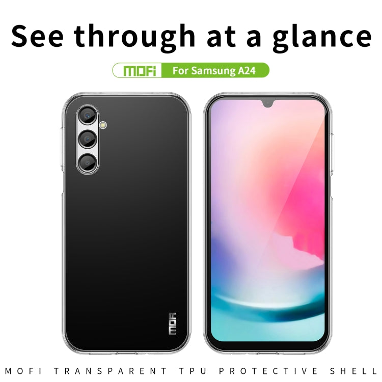 For Samsung Galaxy A24 4G MOFI Ming Series Ultra-thin TPU Phone Case(Transparent) - Galaxy Phone Cases by MOFI | Online Shopping UK | buy2fix