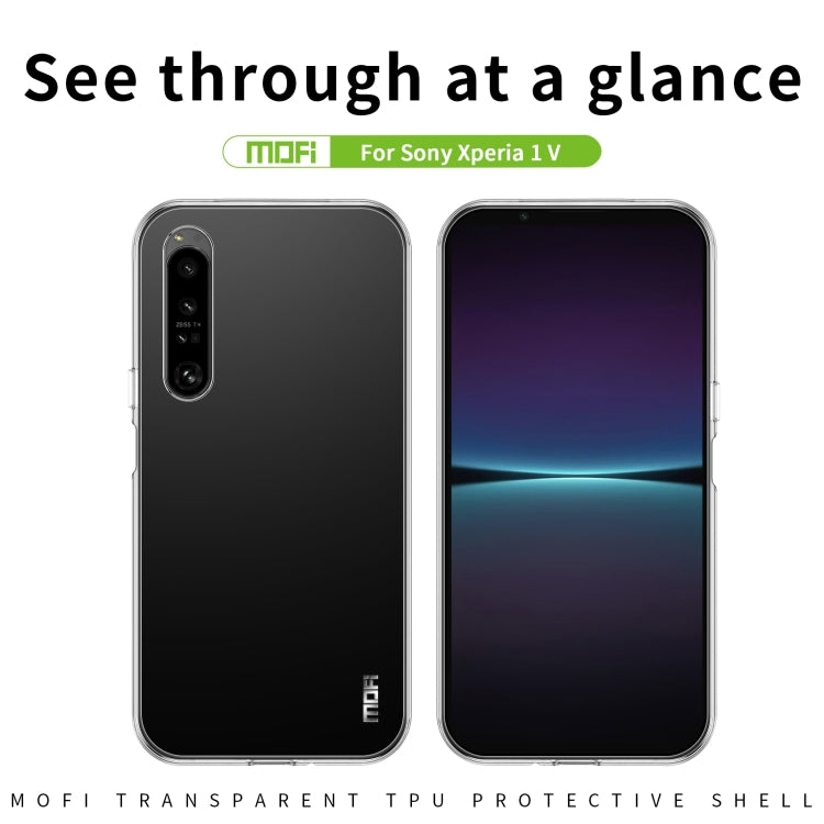 For Sony Xperia 1 V MOFI Ming Series Ultra-thin TPU Phone Case(Transparent) - Sony Cases by MOFI | Online Shopping UK | buy2fix