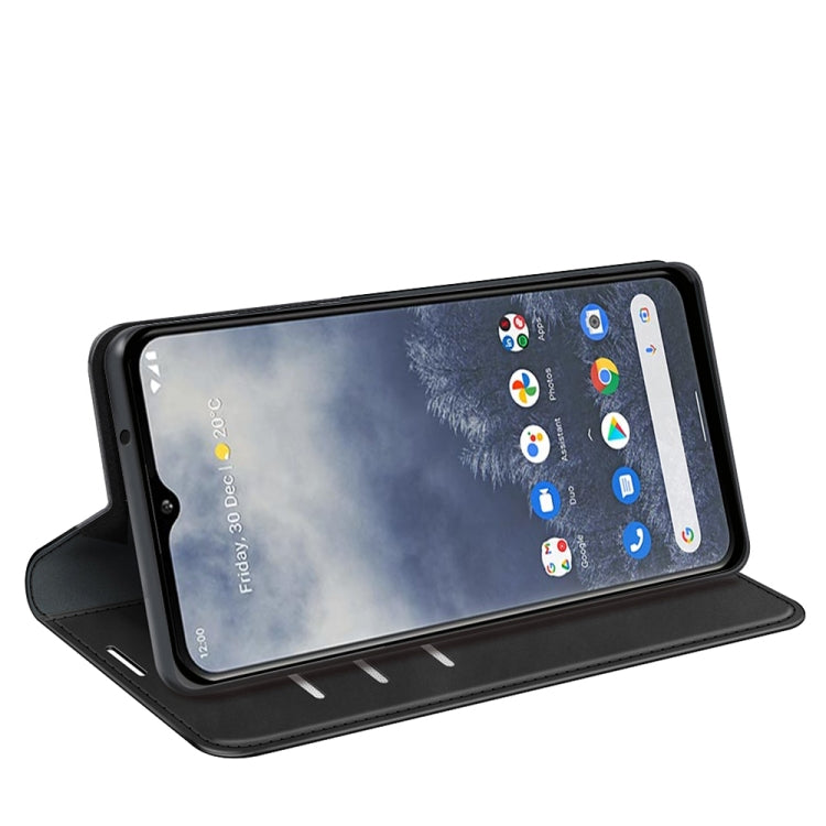 For Nokia G60 5G Retro-skin Magnetic Suction Leather Phone Case(Black) - Nokia Cases by buy2fix | Online Shopping UK | buy2fix