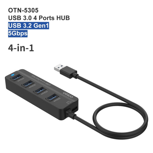 Onten 5305 4 in 1 USB3.0 4-Ports HUB Docking Station by Onten